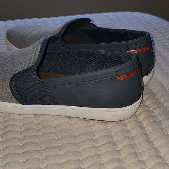 ALDO Men's Gray Denim Look & Navy Casual Slip On Comfort Loafers Size 12 - Picture 15 of 16